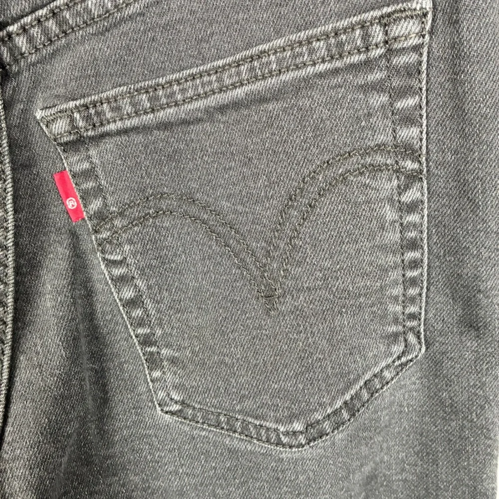 NWT Levi Ribcage Bell Women 26 Dark Gray High Waisted Flare Festival Boho Casual - Picture 8 of 16